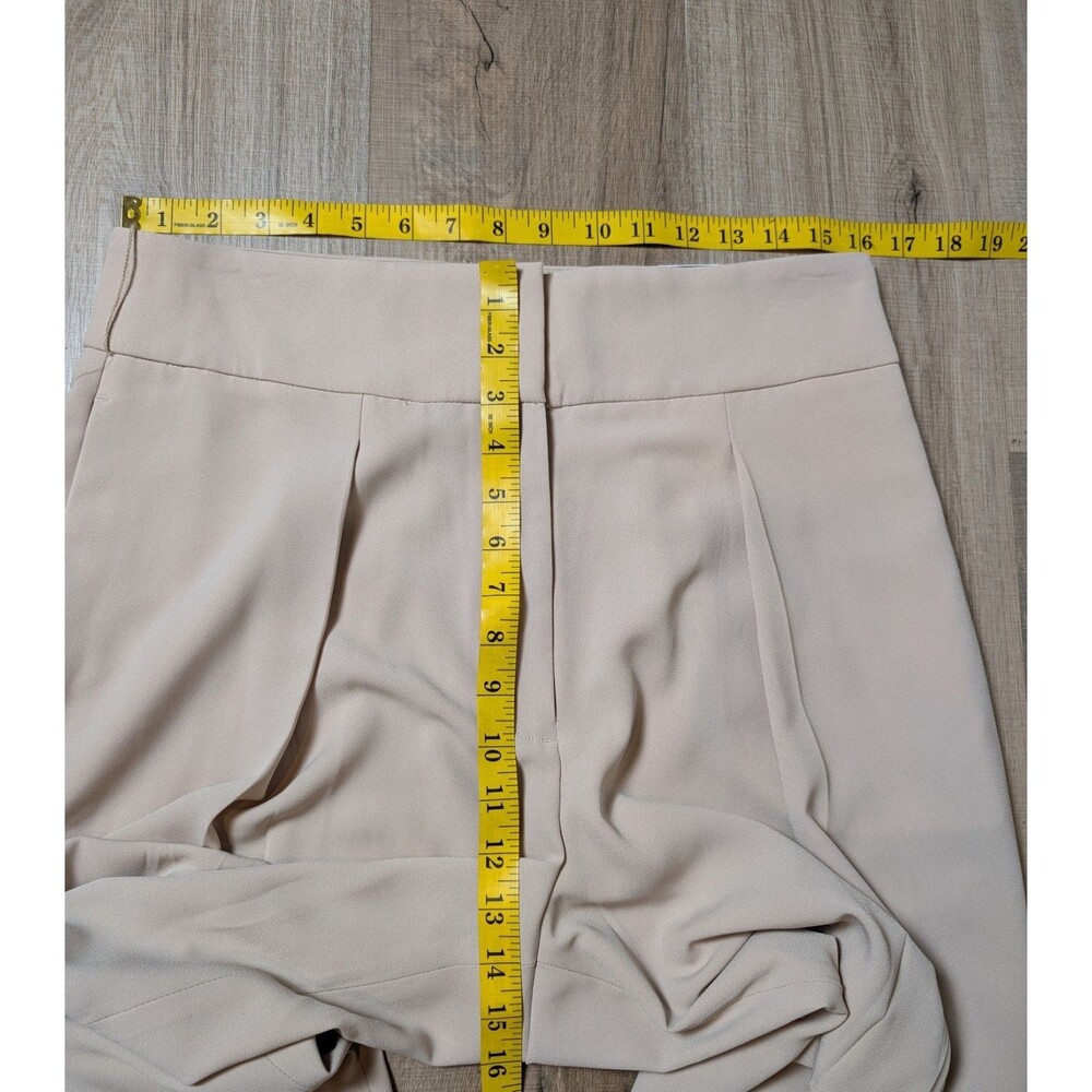NWT Express Size 12 High Rise Barrel Leg Ankle Pant Beige Pleated Stretch 69$ - Picture 7 of 8